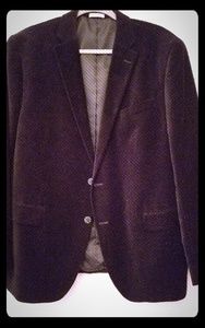 JF J Ferrar Men's Velveteen Blazer Brown sz 46 R